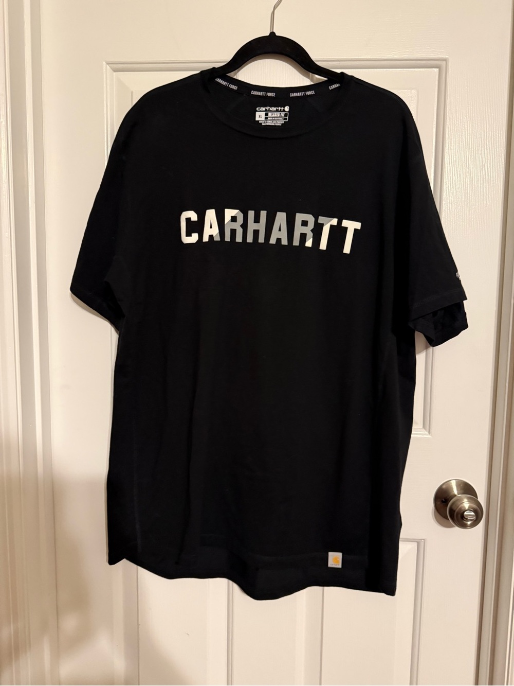 Carhartt Force Relaxed Fit Short Sleeve Block Logo Graphic T-Shirt Black XL